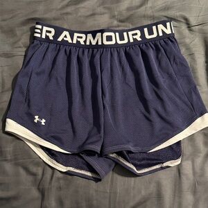 Under Armour Women's Dark Blue Athletic Shorts